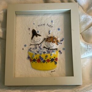 Children bathing - bathroom wall decor - “nice hair”